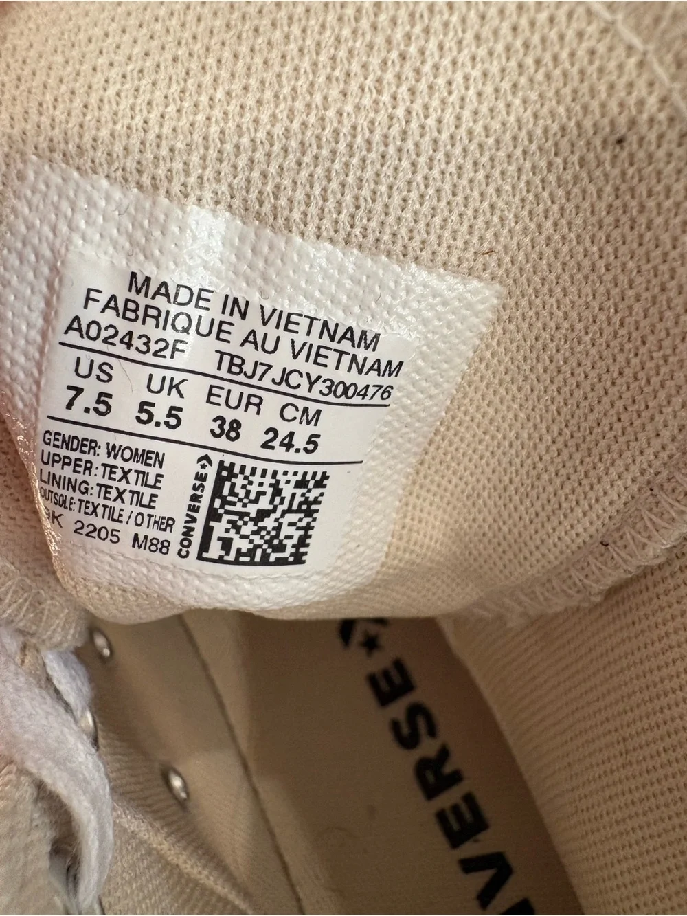 Converse Chuck Taylor All Star Lift Hi Platform sneakers tan size 7.5